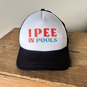 Vintage Trucker Hat I Pee In Pools Colorful Mesh Foam Snapback Summer Lake Pool